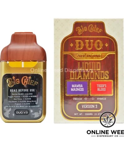 Big Chief Duo 2g All-In-One Disposable Vape - Mamba Madness + Tiger's Blood