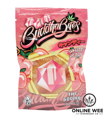 Buddha Bites THC Infused Gummies 600mg - White Peach