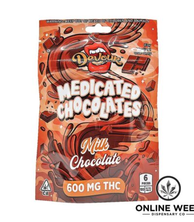 Devour 600mg THC Medicated Chocolates - Milk Chocolate