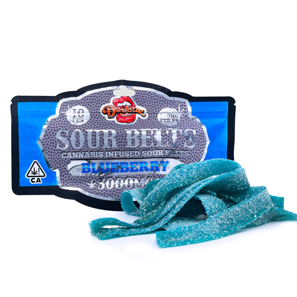 Devour Sour Belts - Blueberry 3000mg