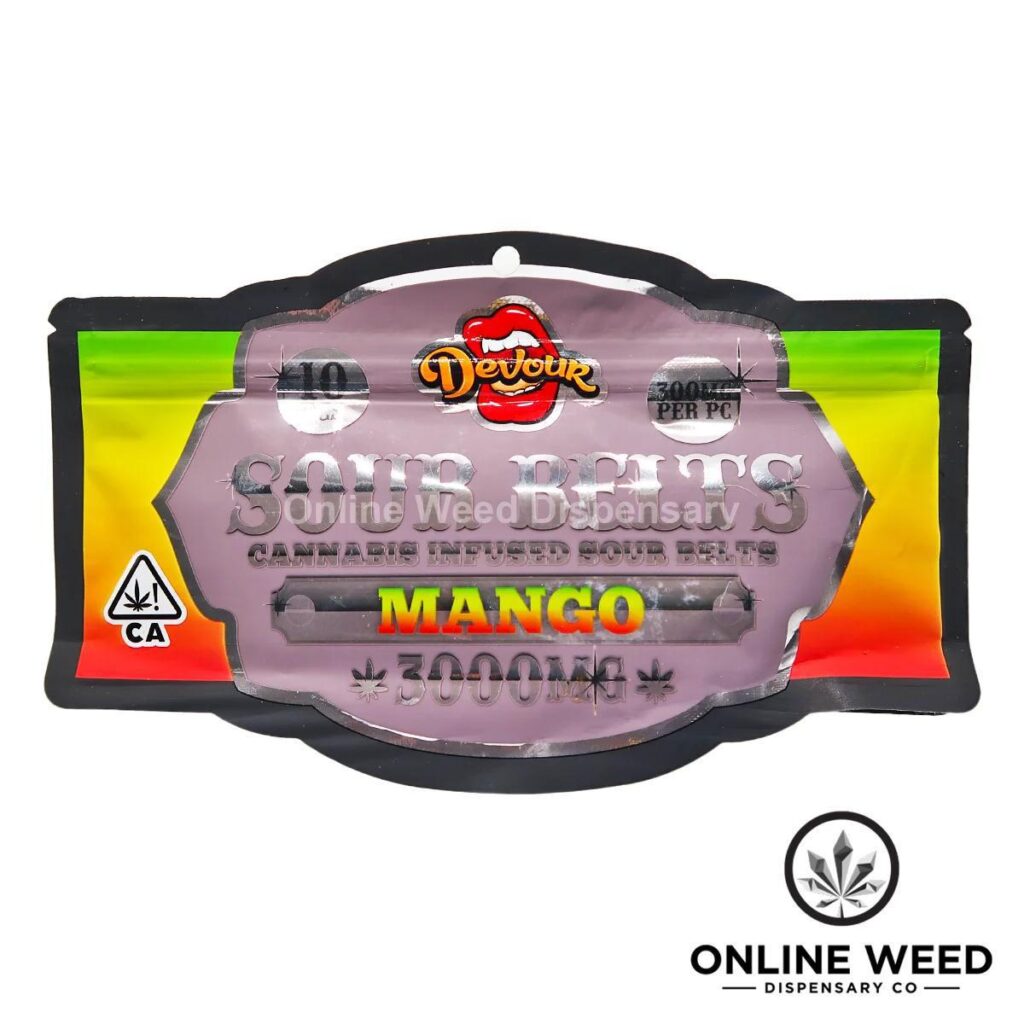 Devour Sour Belts - Mango 3000mg