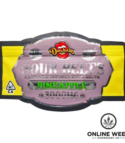 Devour Sour Belts - Pineapple 3000mg