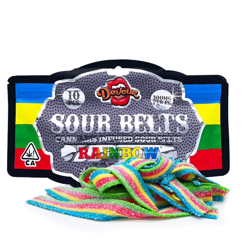 Devour Sour Belts - Rainbow 3000mg