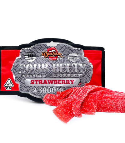 Devour Sour Belts - Strawberry 3000mg