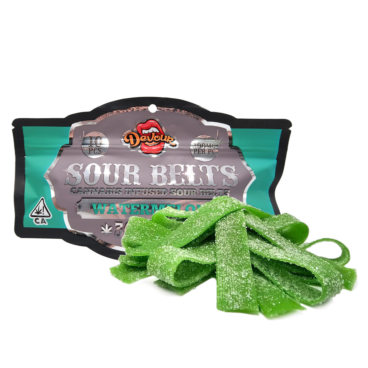 Devour Sour Belts - Watermelon 3000mg Devour Sour Belts - Watermelon 3000mg