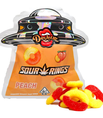 Devour Sour Rings - Peach 1500mg