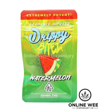 Drippy Bitez 200mg Rosin Infused Gummies - Watermelon