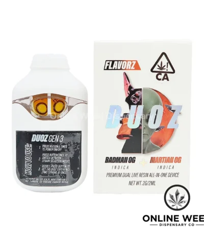 Flavorz Duoz 2g Disposable Vape - Badman OG + Martian OG