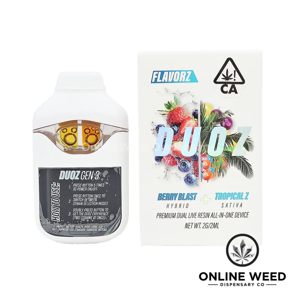 Flavorz Duoz 2g Disposable Vape - Berry Blast + Tropical Z