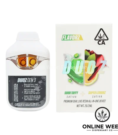 Flavorz Duoz 2g Disposable Vape - Sour Taffy + Super Lemonz