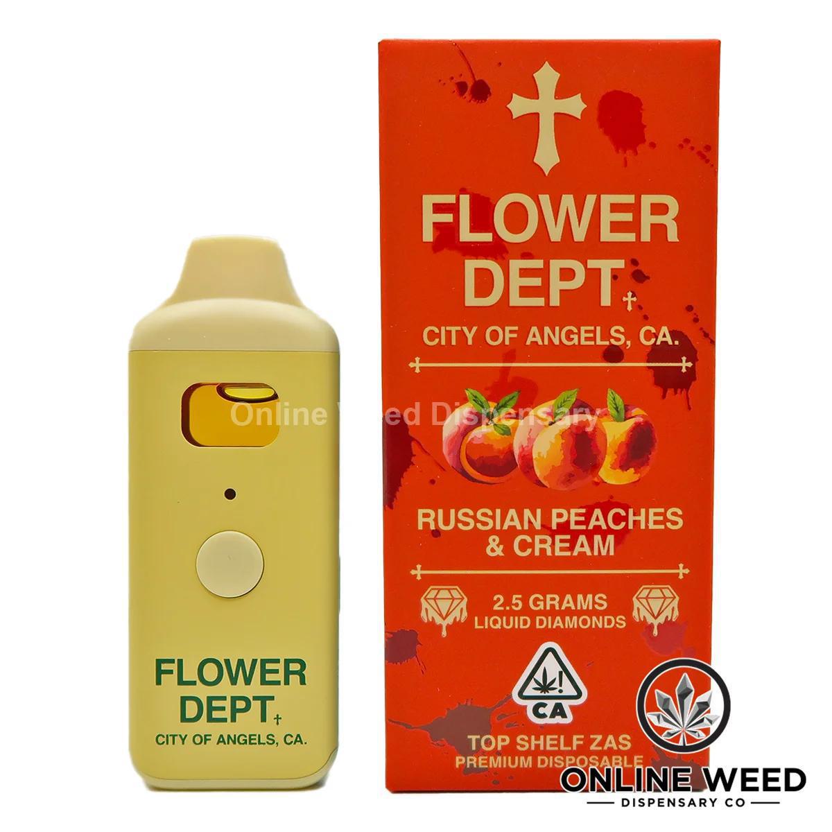 Flower Department 🌼 Liquid Diamond Disposable Vape 2.5g 🔥 - Russian Peaches & Cream 🍑🍨 Flower Department 🌼 Liquid Diamond Disposable Vape 2.5g 🔥 - Russian Peaches & Cream 🍑🍨