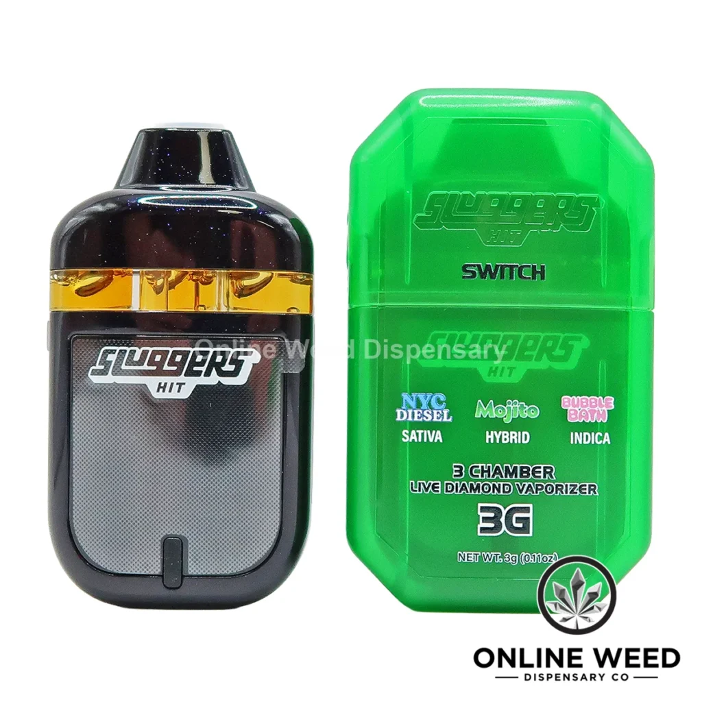 Sluggers Hit Switch 3g DIsposable Vape - NYC Diesel + Mojito + Bubble Bath