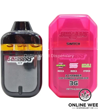 Sluggers Hit Switch 3g DIsposable Vape - Watermelon Z + Pink Acai + Apples & Bananas