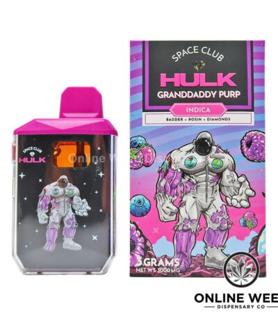 Space Club 3g Hulk Bar (Badder + Rosin + Diamonds) Disposable Vape - Granddaddy Purp