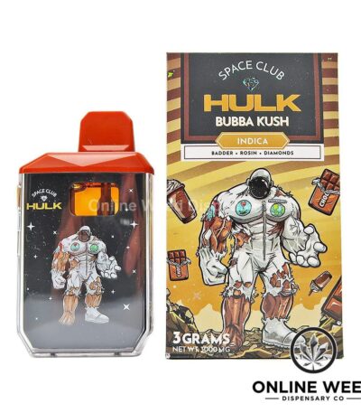 Space Club 3g Hulk Bar (Badder + Rosin + Diamonds) Disposable Vape - Bubba Kush