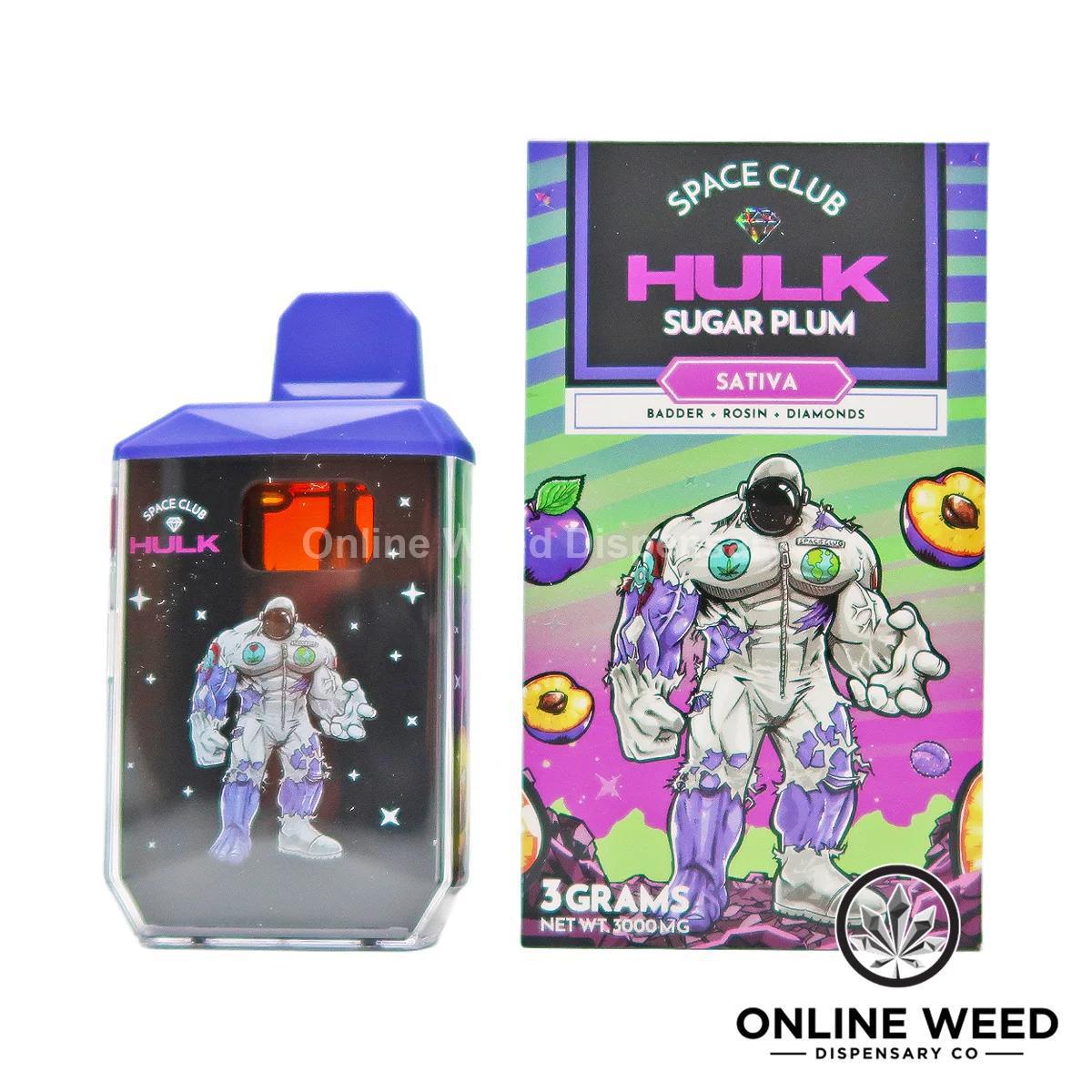 Space Club 3g Hulk Bar (Badder + Rosin + Diamonds) Disposable Vape - Sugar Plum Space Club 3g Hulk Bar (Badder + Rosin + Diamonds) Disposable Vape - Sugar Plum