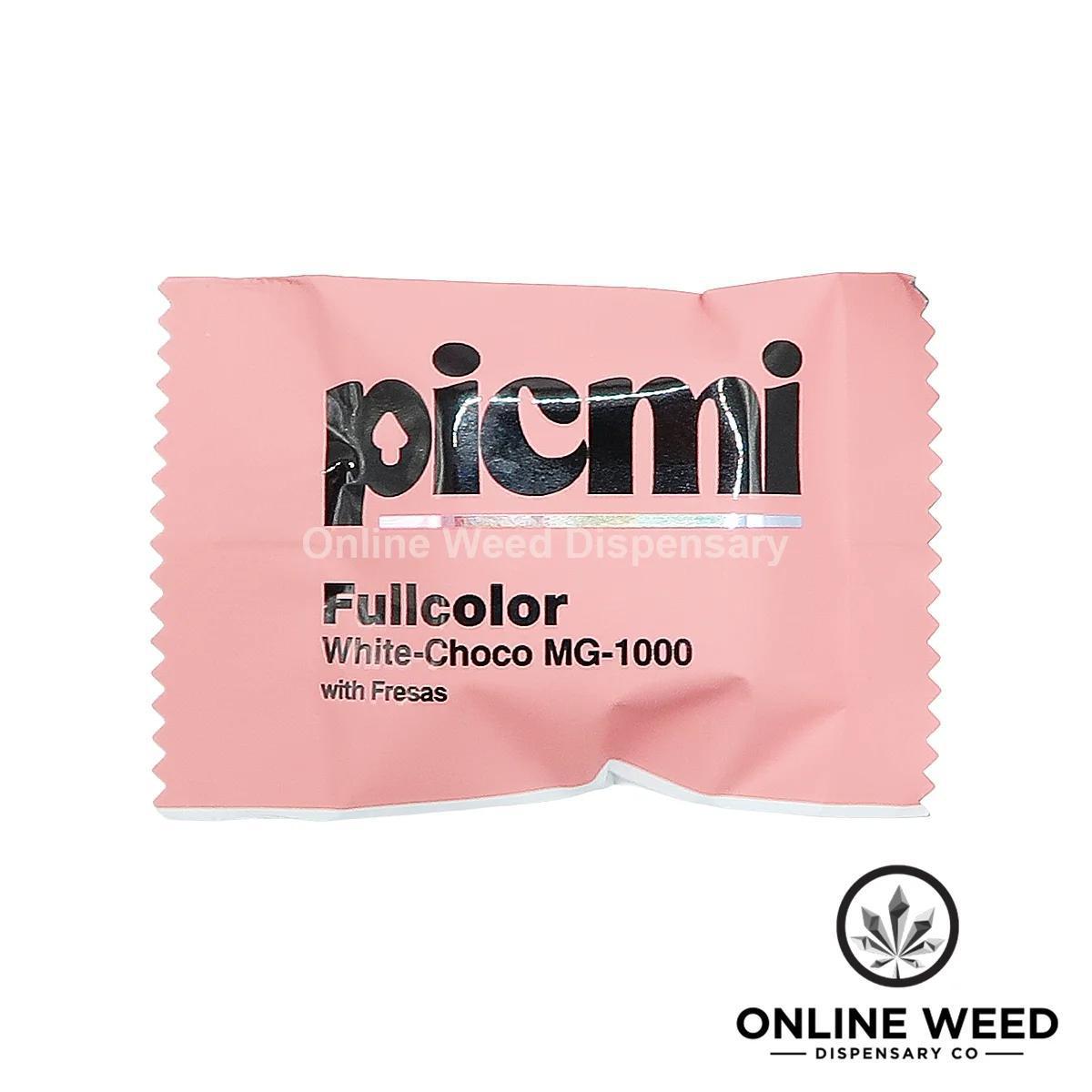 87472501-1b0c-4b9a-8c7d-249a8ac57903 Picmi 1000mg Mushroom Chocolate- White Chocolate + Strawberry - Image 1