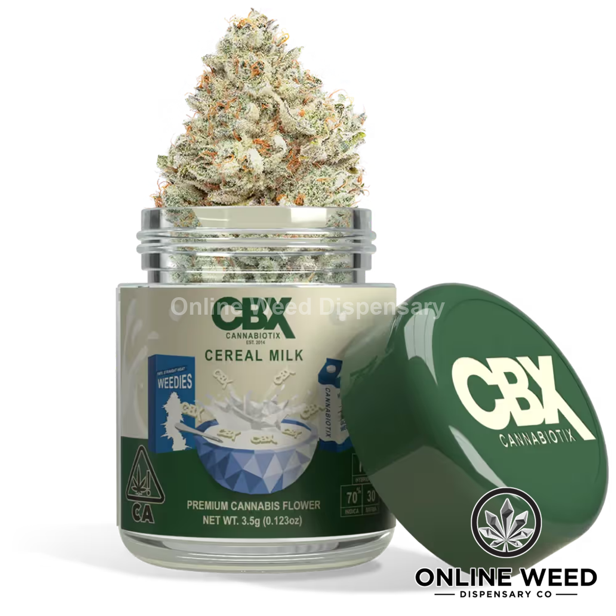 58576eee-fe0b-4375-bacb-a8785f3b45d7 CBX Cannabiotix Flower 3.5g- Cereal Milk (Premium Bud) - Image 1