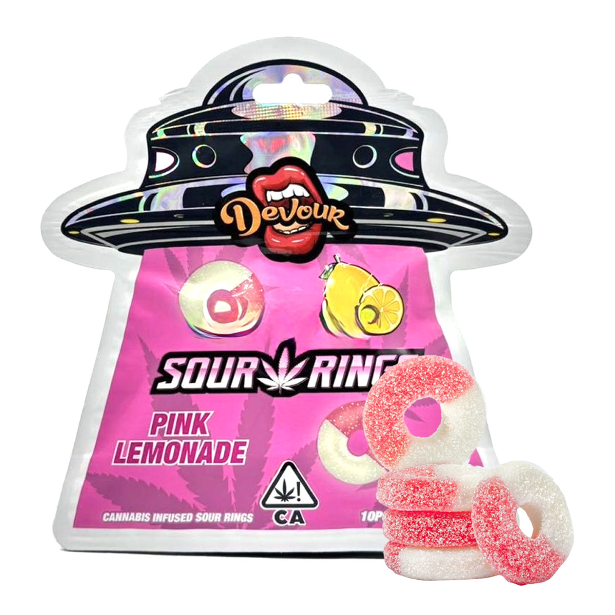 Devour-Sour-Rings-Pink-Lemonade-1500mg-OWD-1 Devour Sour Rings – Pink Lemonade 1500mg - Image 1