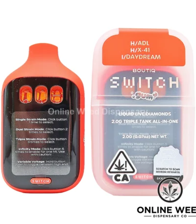 Boutiq Switch V5 2g Disposable Vape - ADL + X-41 + Daydream