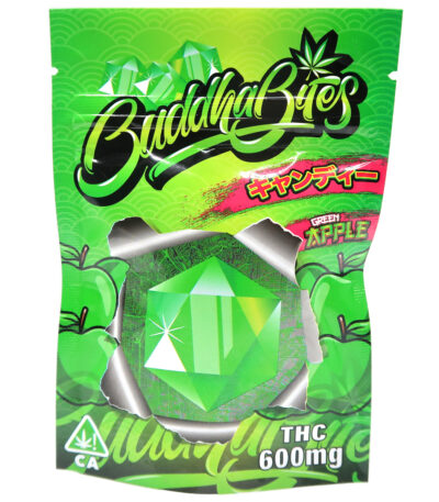 Buddha Bites THC Infused Gummies 600mg - Green Apple