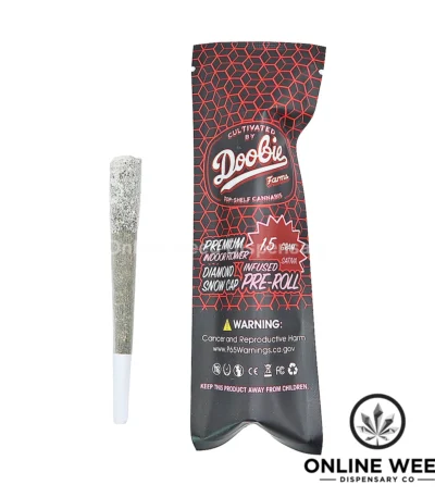 Doobie Farms Diamond Snow Cap Infused Pre-roll - 2Clan