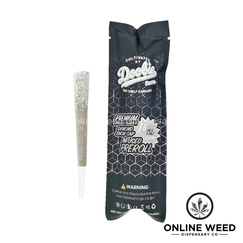 Doobie Farms Diamond Snow Cap Infused Pre-roll - Cherry Gelato