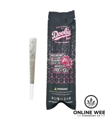 Doobie Farms Diamond Snow Cap Infused Pre-roll - Jellylato