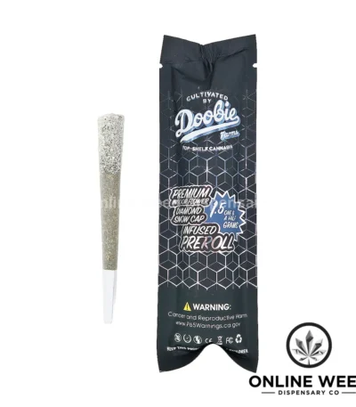 Doobie Farms Diamond Snow Cap Infused Pre-roll - Raspberry Lemonade
