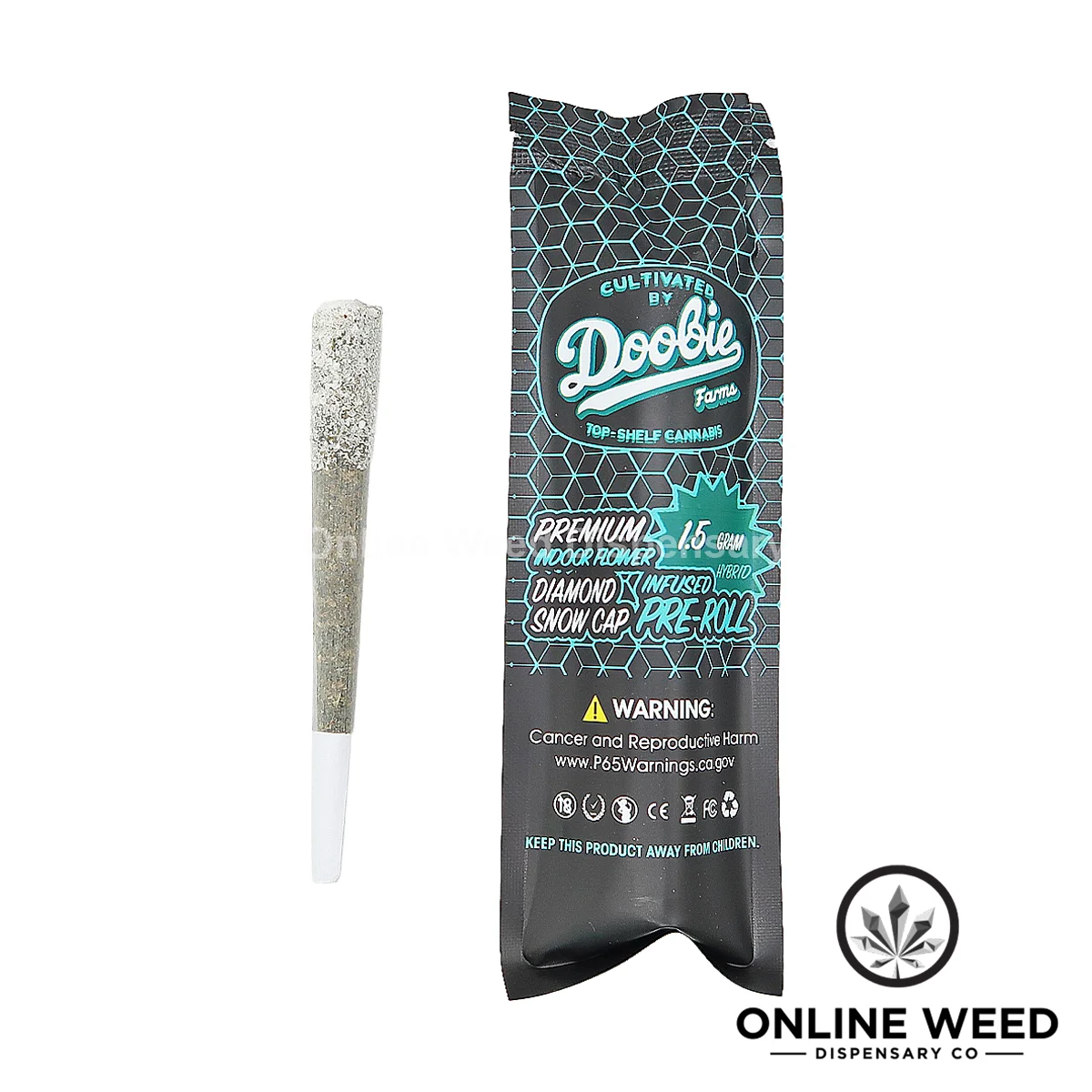 Doobie Farms Diamond Snow Cap Infused Pre-roll - Sour Kidz Doobie Farms Diamond Snow Cap Infused Pre-roll - Sour Kidz