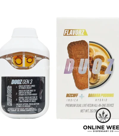 Flavorz Duoz 2g Disposable Vape - Bizcoff + Banana Pudding