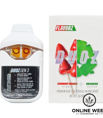 Flavorz Duoz 2g Disposable Vape - Strawberry Tanghulu + Kiwi Rancher