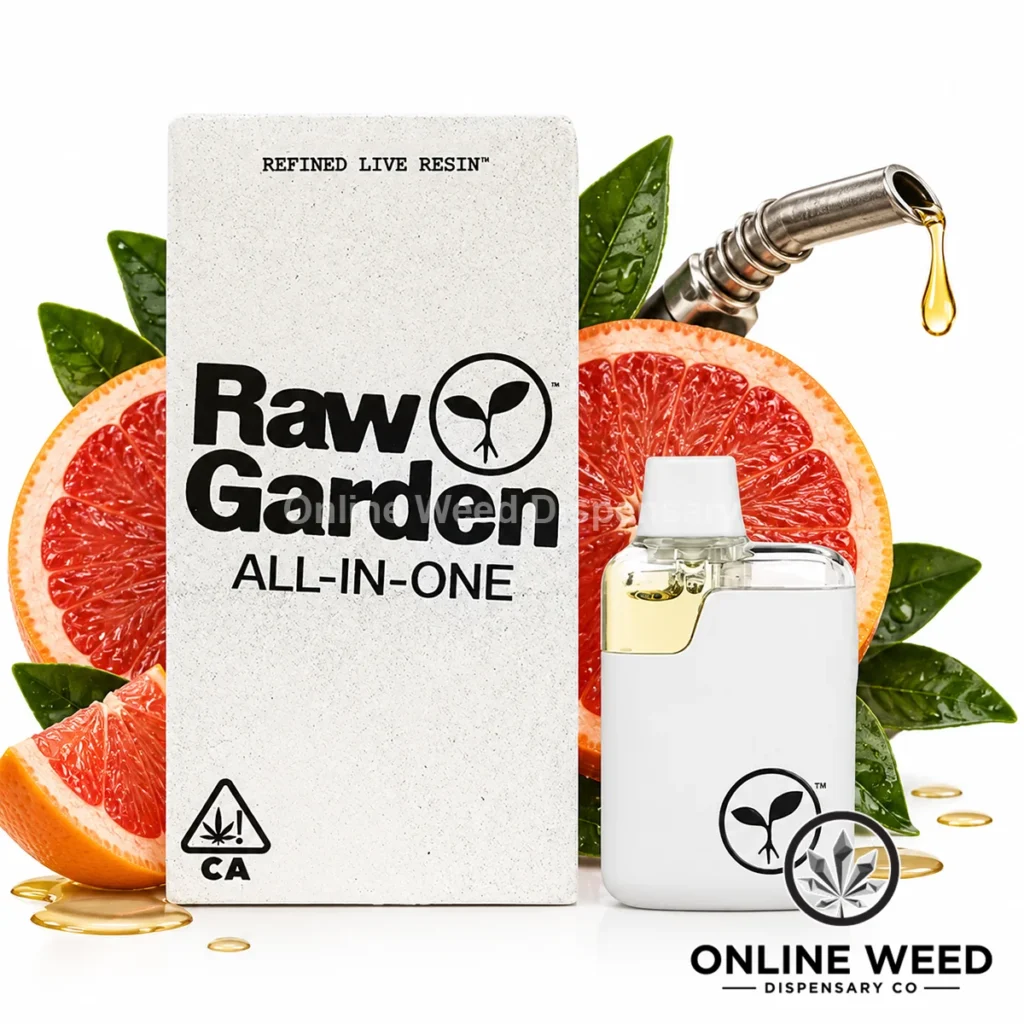 Raw Garden 1g Live Resin Disposable Vape - Grapefruit Gas