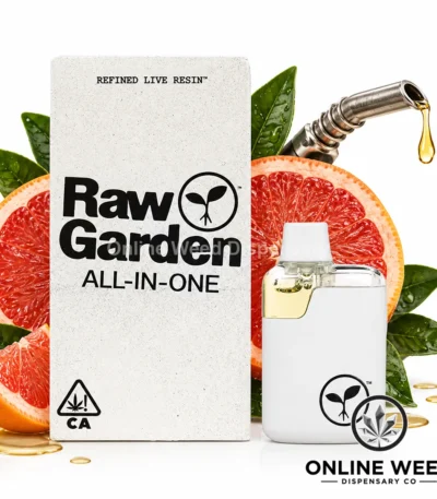 Raw Garden 1g Live Resin Disposable Vape - Grapefruit Gas