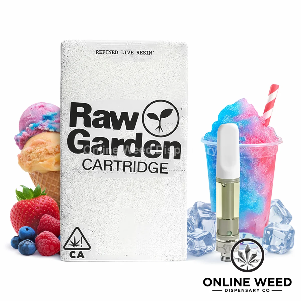 Raw Garden 1g Refined Resin Vape Cartridge - Gelato Slushy Raw Garden 1g Refined Resin Vape Cartridge - Gelato Slushy