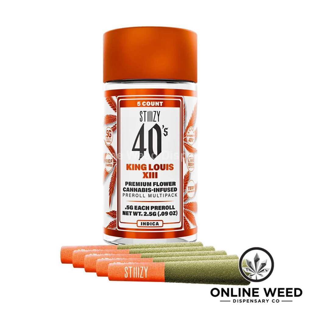 Stiiizy 40's 2.5g Infused Pre-Rolls - King Louis XIII