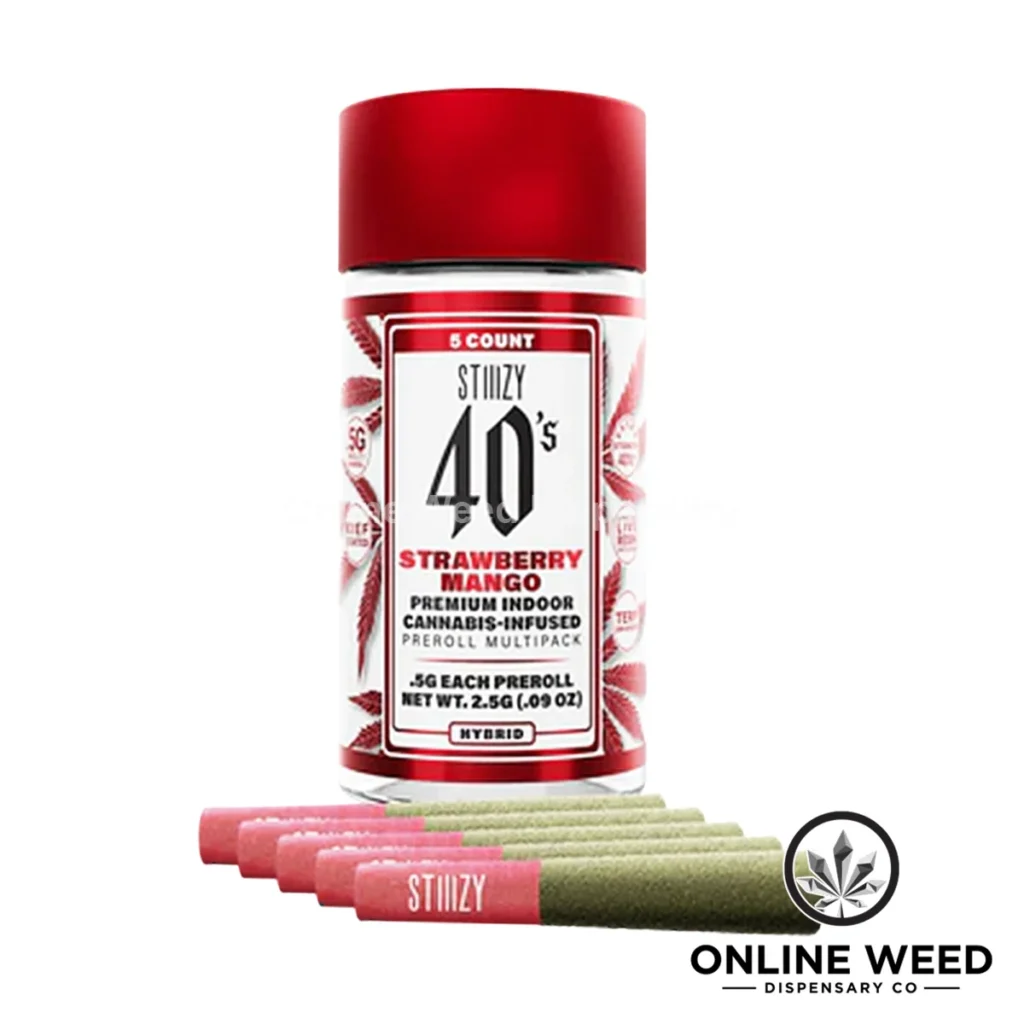 Stiiizy 40's 2.5g Infused Pre-Rolls - Strawberry Mango
