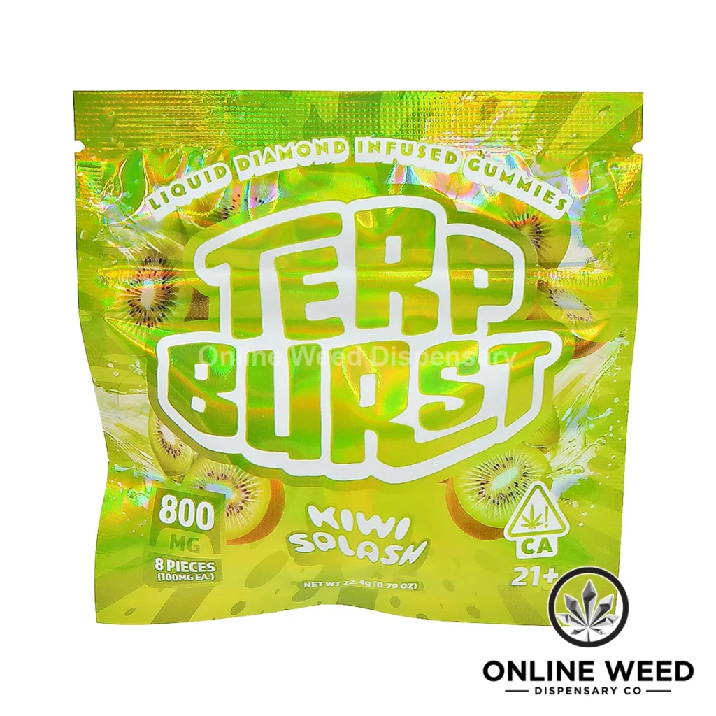 Terp Burst 800mg Liquid Diamond Infused Gummies - Kiwi Splash