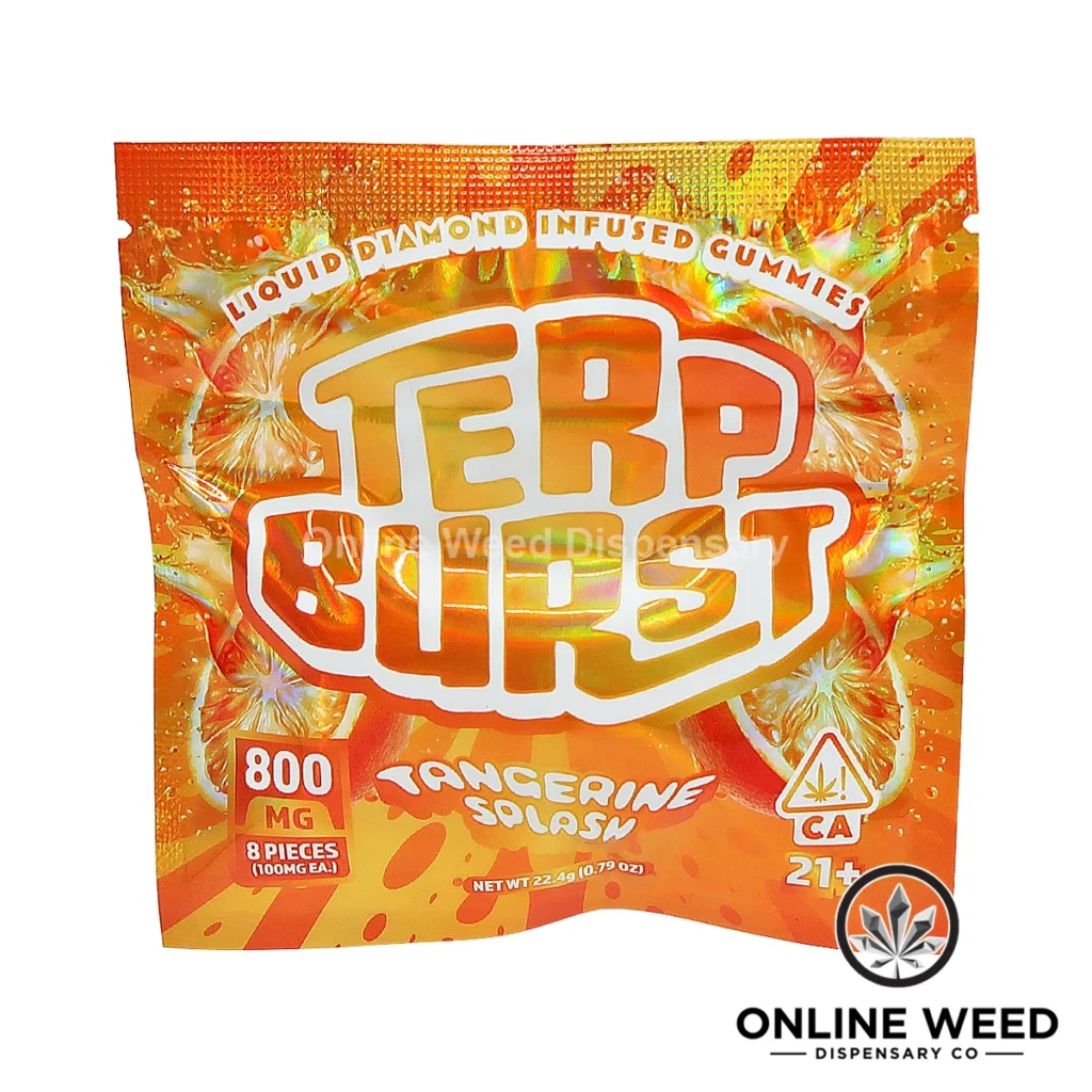 Terp Burst 800mg Liquid Diamond Infused Gummies - Tangerine Splash